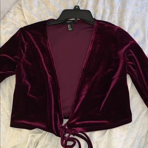 Forever 21 velvet shirt/coverup